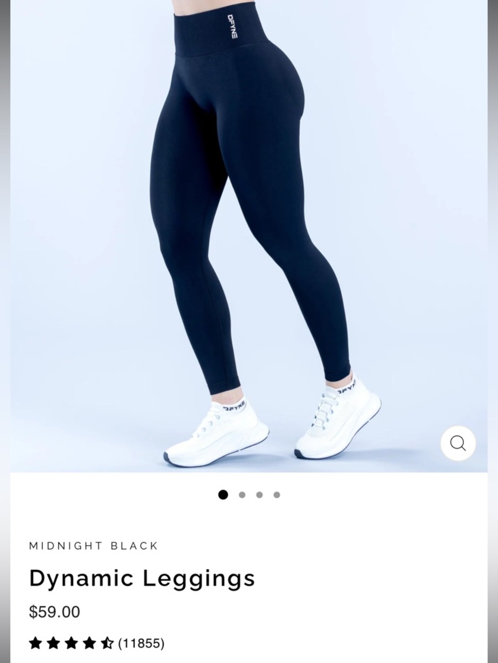 Dfyne Dynamic Leggings - Midnight Black